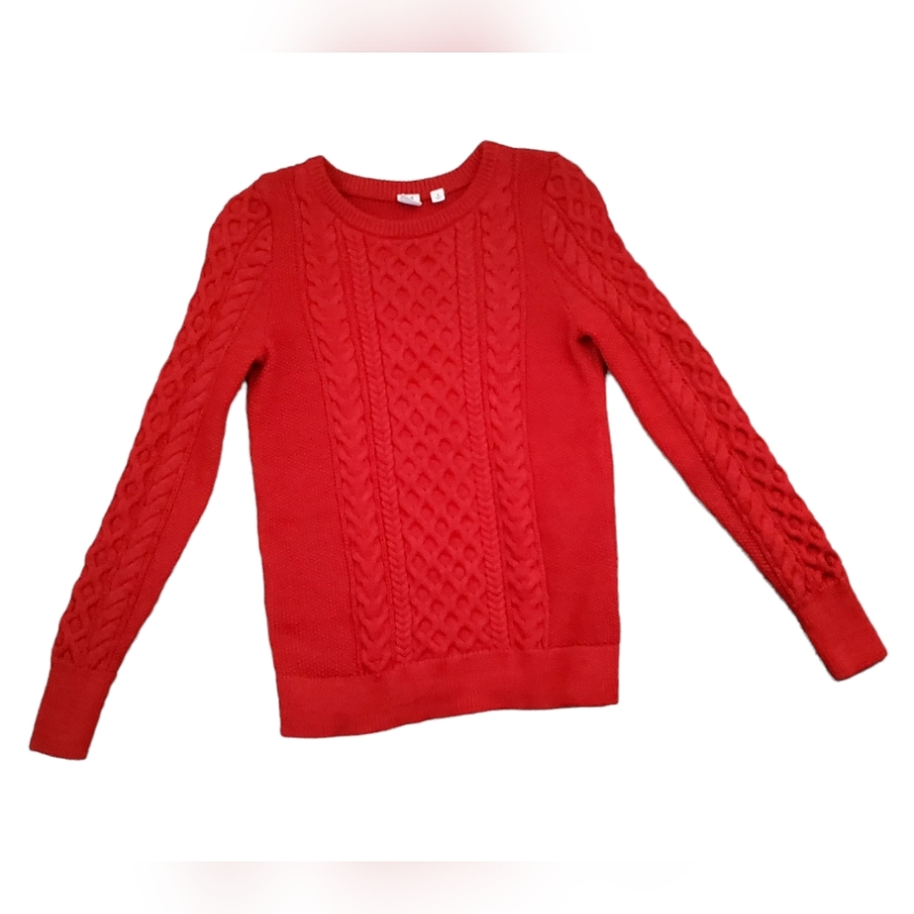 GAP vintage red cable knit sweater S